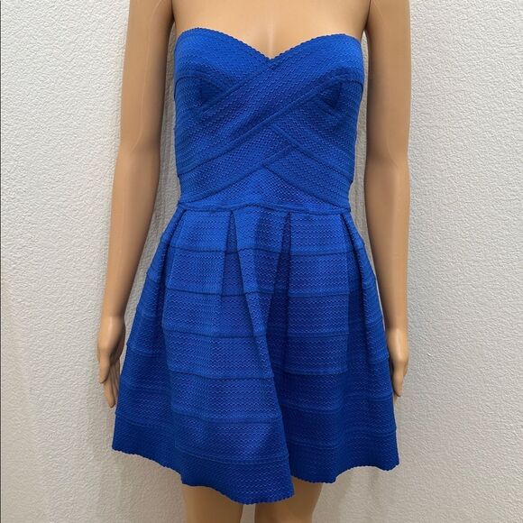 Sans Souci Vibrant Blue Strapless Dress - Picture 11 of 14